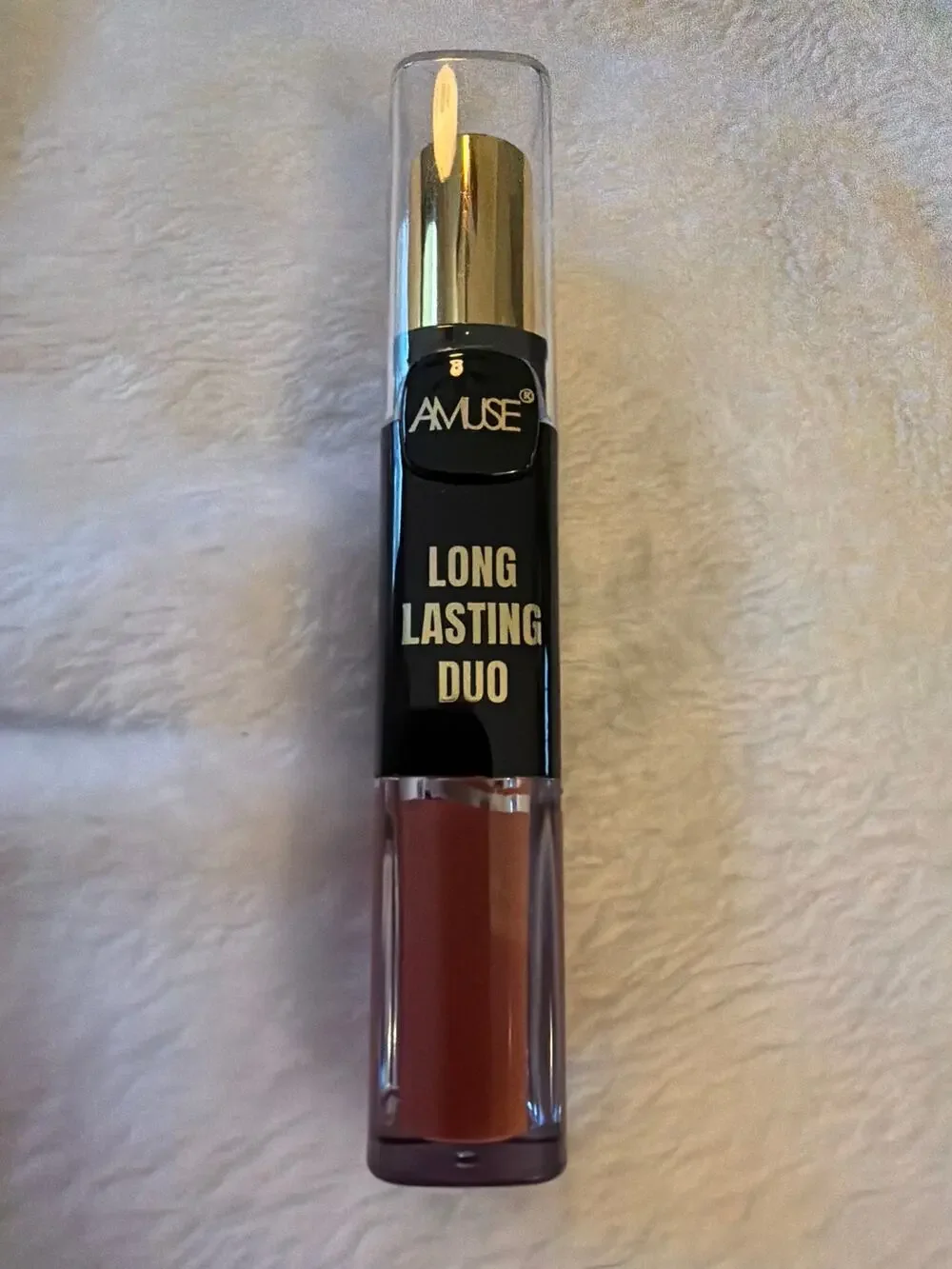 AMUSE Long Lasting Duo No. 10 Rosy Brown Nude Lipstick Liquid Matte 8g